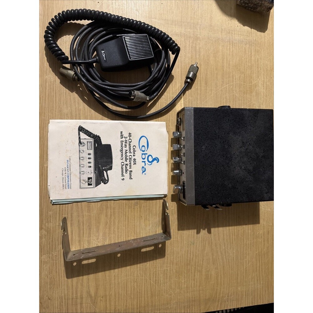 📡 Vintage Cobra Model 40X Citizens Band (CB) Radio Transceiver 1985 Dynascan